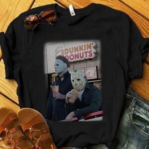 Michael Myers Jason Voorhees Horror Crossover Funny T-Shirt
